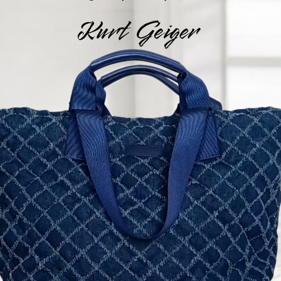 Kurt Geiger (NWT) LONDON I Denim Fabric I Shoulder Bag - Picture 2 of 5